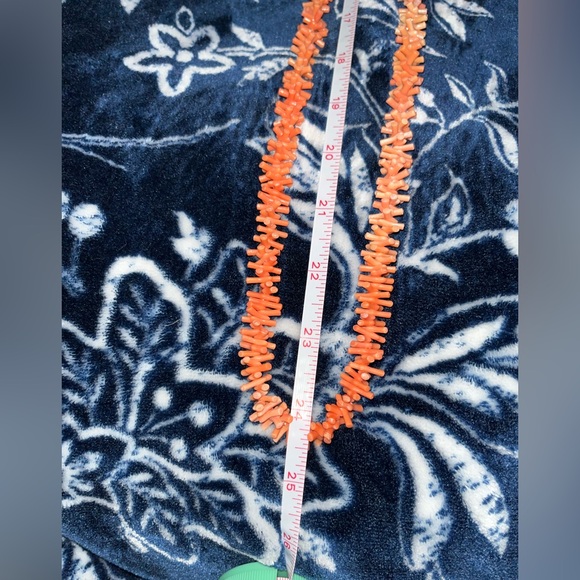Vintage 70’s Long Rope Length Faux Branch Coral Plastic Beaded Necklace - Picture 7 of 7
